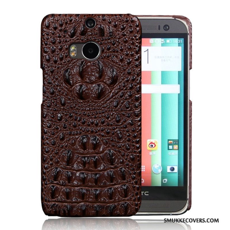 Etui Htc One M8 Læder Telefonlilla, Cover Htc One M8 Beskyttelse Rød Anti-fald