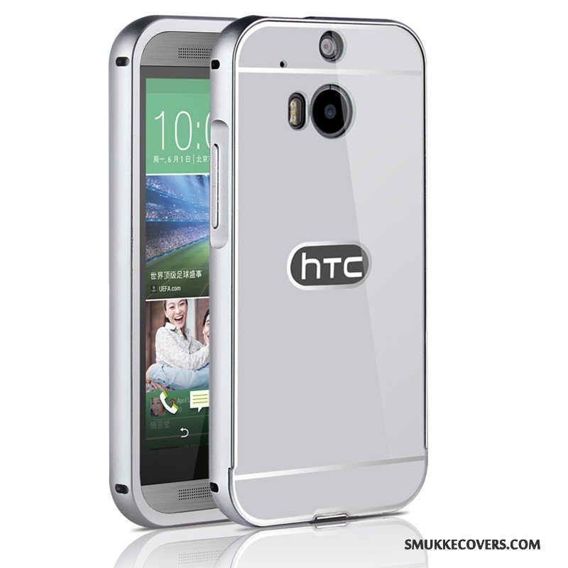 Etui Htc One M8 Metal Ramme Telefon, Cover Htc One M8 Beskyttelse Skærmbeskyttelse Hærdning