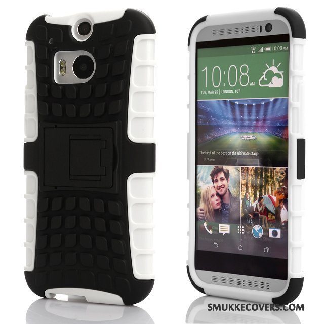 Etui Htc One M8 Silikone Rød Telefon, Cover Htc One M8 Support Anti-fald