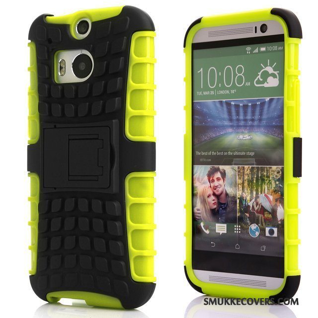 Etui Htc One M8 Silikone Rød Telefon, Cover Htc One M8 Support Anti-fald