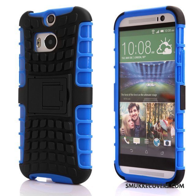 Etui Htc One M8 Silikone Rød Telefon, Cover Htc One M8 Support Anti-fald