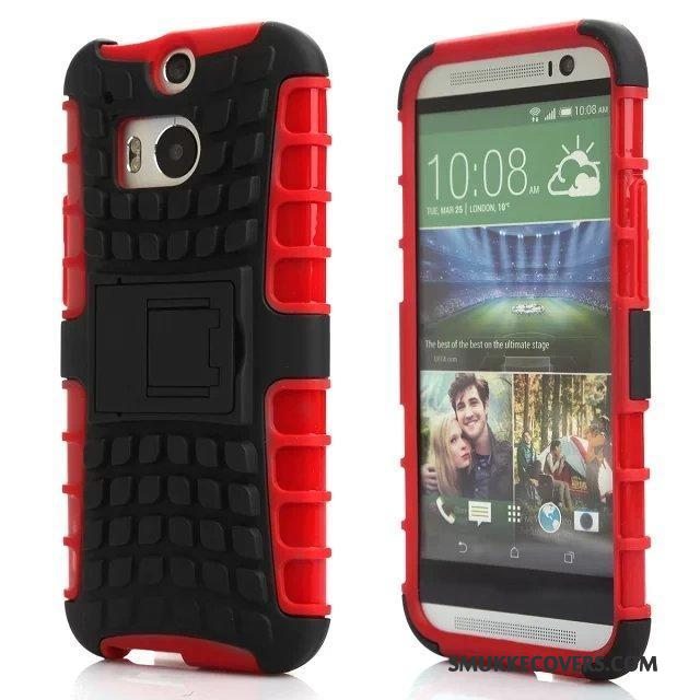 Etui Htc One M8 Support Hvid Af Personlighed, Cover Htc One M8 Beskyttelse Tre Forsvar Anti-fald