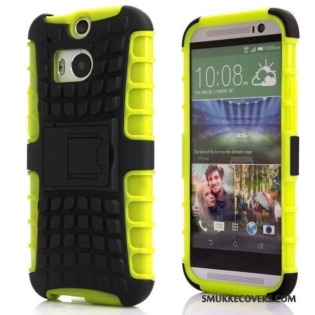 Etui Htc One M8 Support Hvid Af Personlighed, Cover Htc One M8 Beskyttelse Tre Forsvar Anti-fald