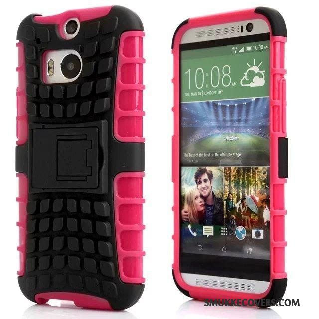 Etui Htc One M8 Support Hvid Af Personlighed, Cover Htc One M8 Beskyttelse Tre Forsvar Anti-fald