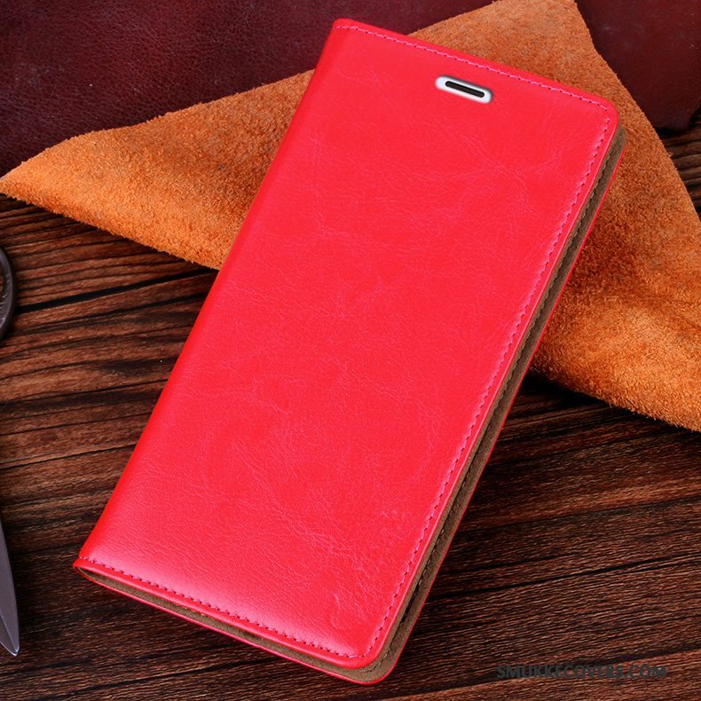 Etui Htc One M9 Læder Orange Telefon, Cover Htc One M9 Beskyttelse