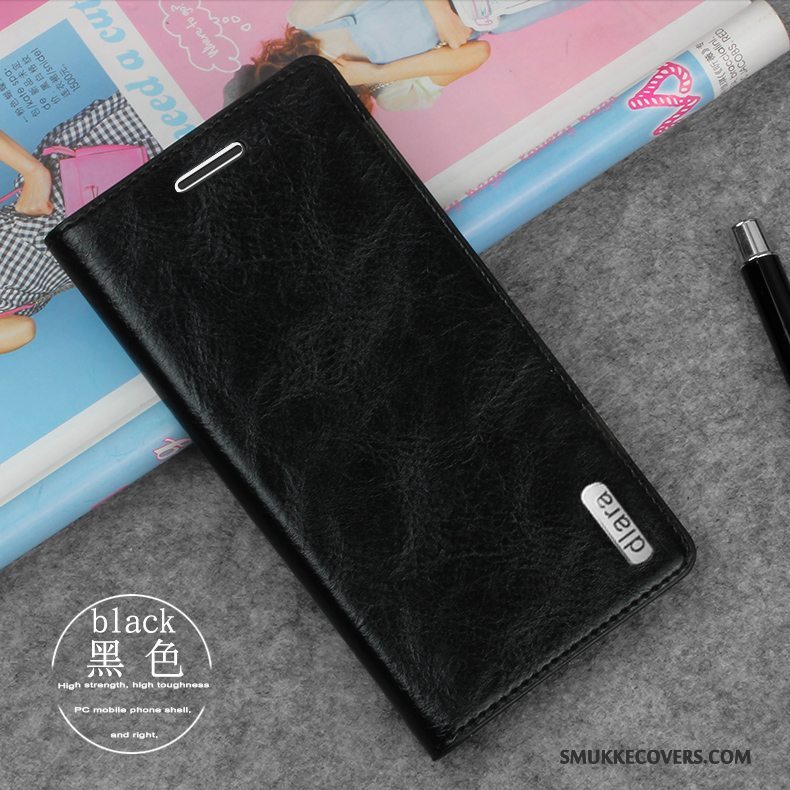 Etui Htc One M9 Læder Telefonguld, Cover Htc One M9 Beskyttelse