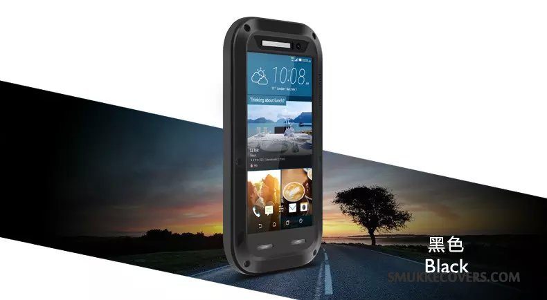 Etui Htc One M9 Silikone Vandtætte Sort, Cover Htc One M9 Beskyttelse Anti-fald Telefon