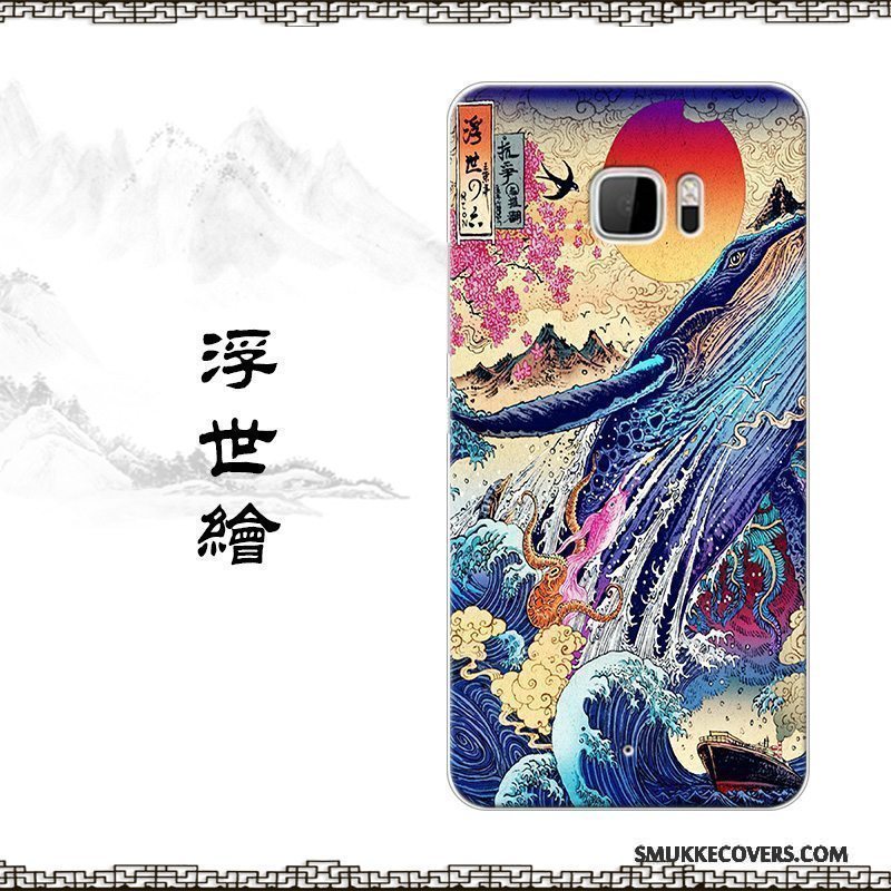 Etui Htc U Play Beskyttelse Kunst Blå, Cover Htc U Play Blød Telefonkinesisk Stil