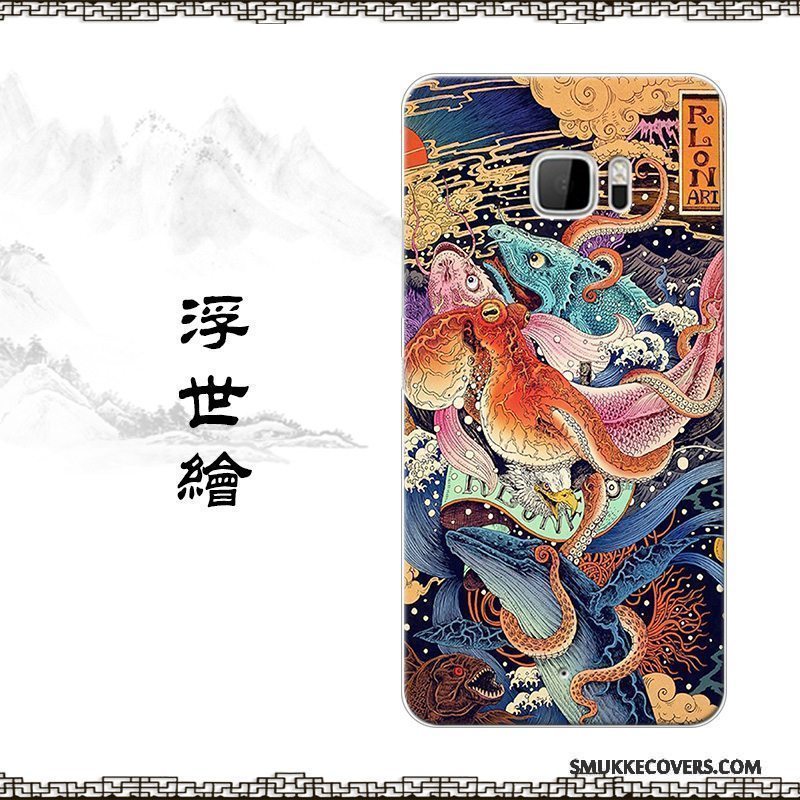 Etui Htc U Play Beskyttelse Kunst Blå, Cover Htc U Play Blød Telefonkinesisk Stil