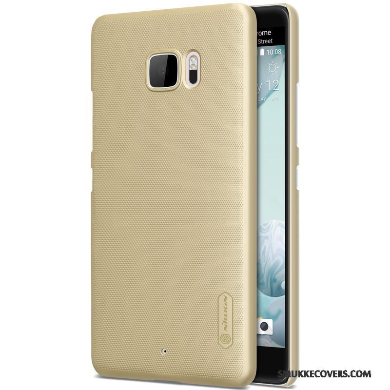 Etui Htc U Ultra Beskyttelse Guld Telefon, Cover Htc U Ultra Hvid Nubuck