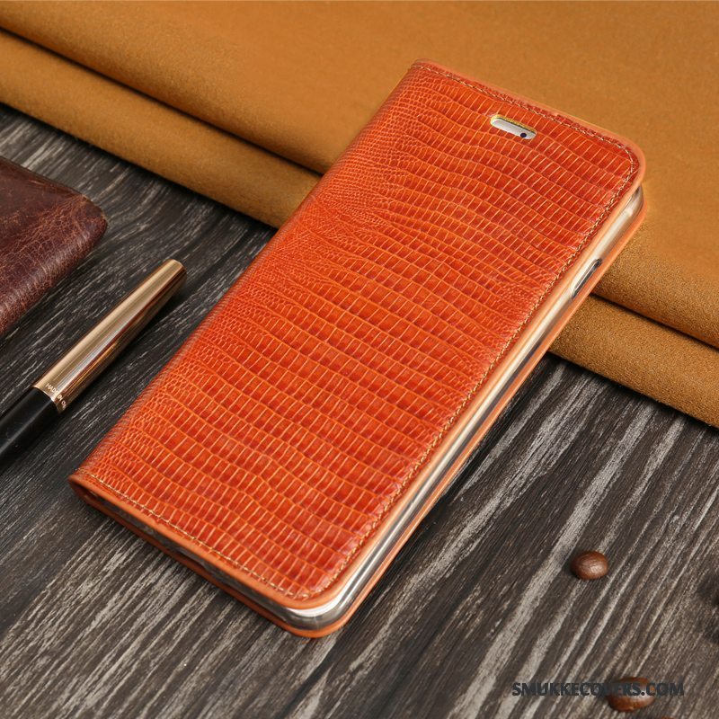 Etui Htc U Ultra Læder Tilpas Hård, Cover Htc U Ultra Folio Kort Orange