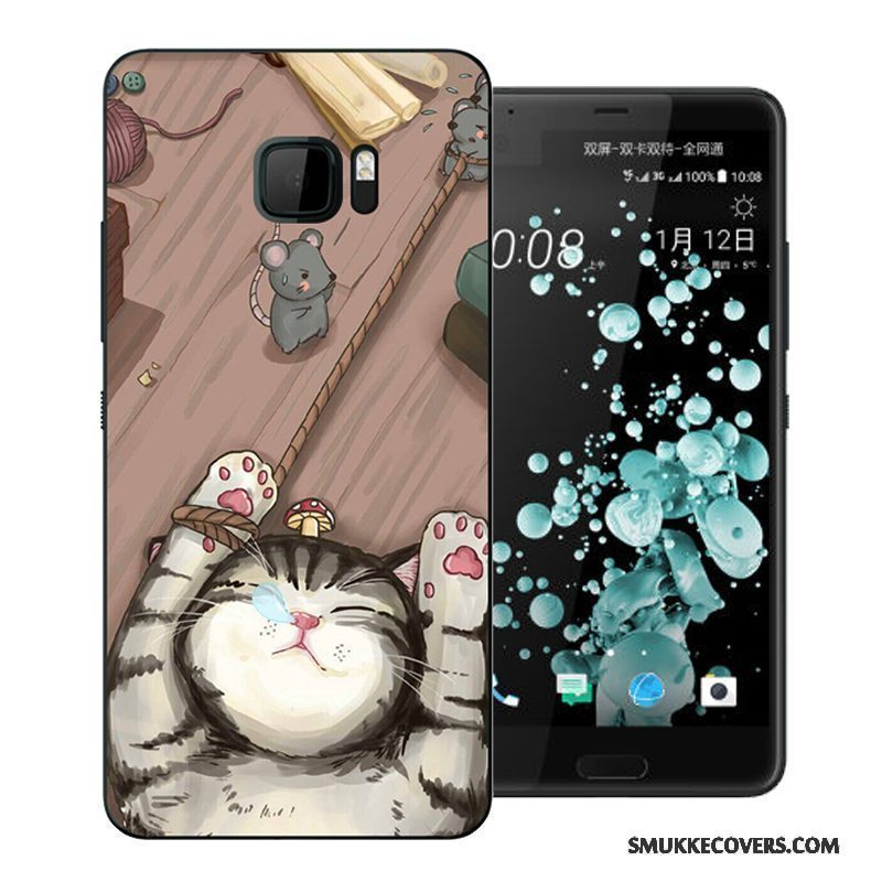 Etui Htc U Ultra Malet Anti-fald Hård, Cover Htc U Ultra Cartoon Hvid Telefon