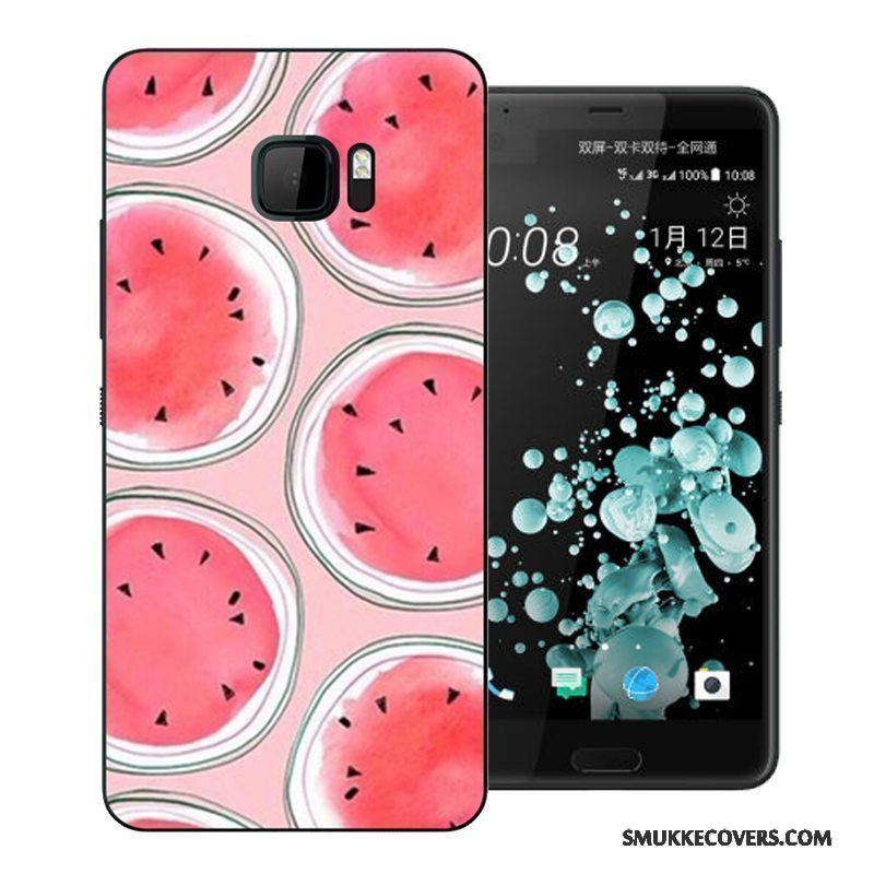 Etui Htc U Ultra Malet Anti-fald Hård, Cover Htc U Ultra Cartoon Hvid Telefon