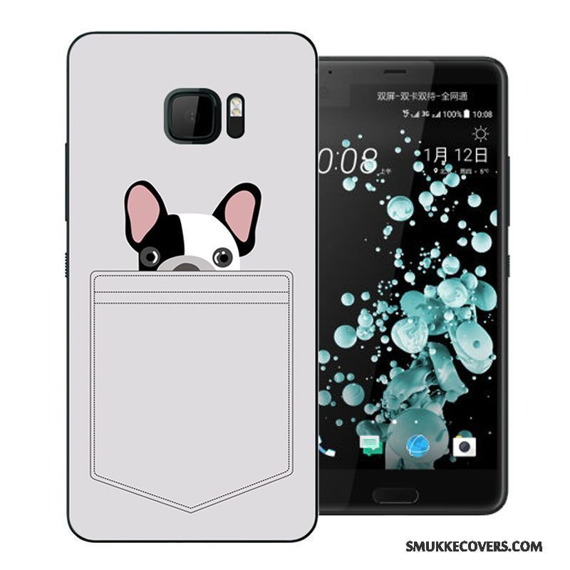 Etui Htc U Ultra Malet Anti-fald Hård, Cover Htc U Ultra Cartoon Hvid Telefon