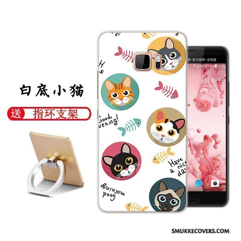 Etui Htc U Ultra Malet Lyseblå Hård, Cover Htc U Ultra Cartoon Anti-fald Smuk