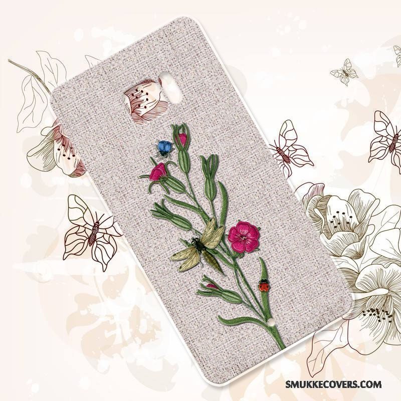 Etui Htc U Ultra Vintage Anti-fald Broderi, Cover Htc U Ultra Silikone Blomster Telefon