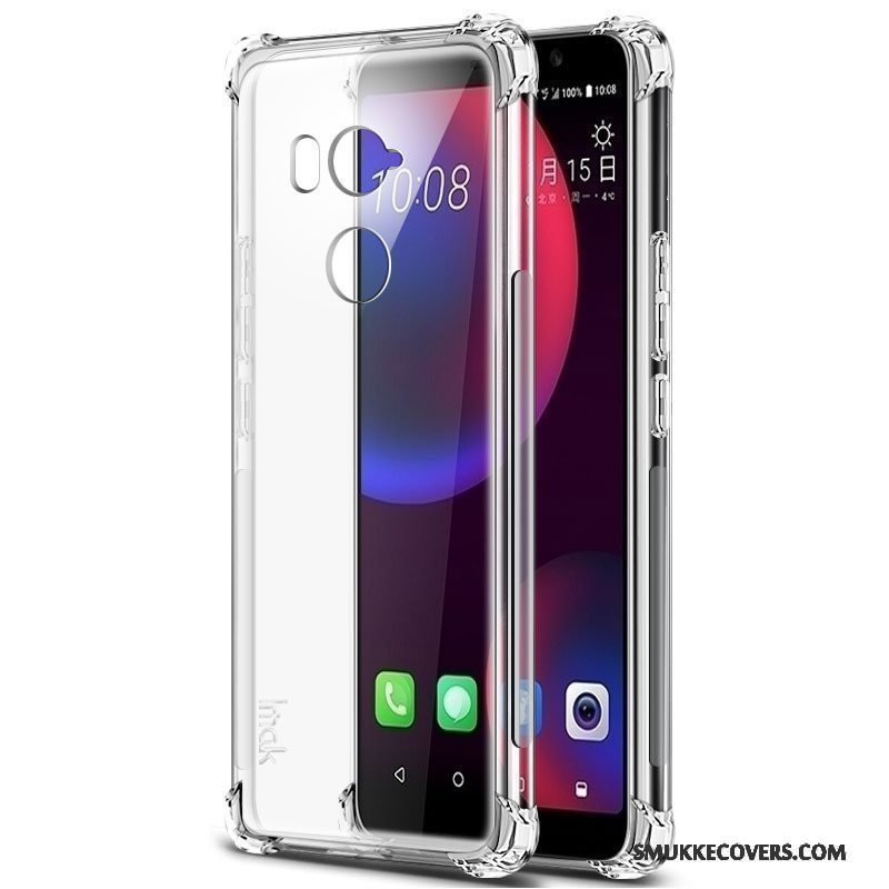 Etui Htc U11 Life Blød Telefonanti-fald, Cover Htc U11 Life Silikone Tykke Hvid