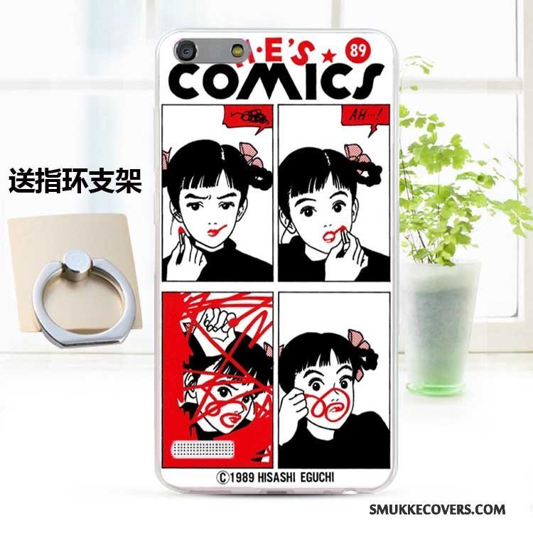 Etui Huawei Ascend G6 Blød Blå Anti-fald, Cover Huawei Ascend G6 Silikone Telefonaf Personlighed