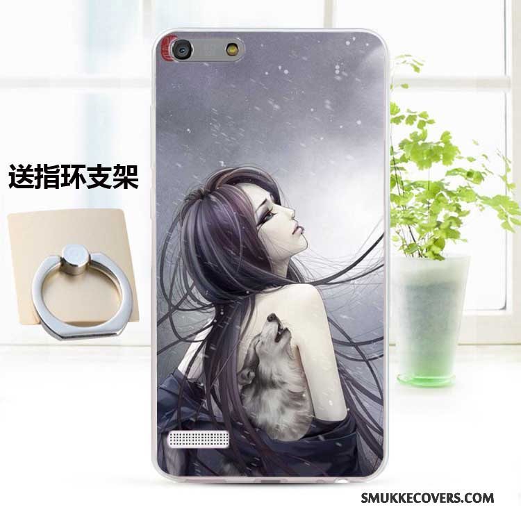 Etui Huawei Ascend G6 Blød Blå Anti-fald, Cover Huawei Ascend G6 Silikone Telefonaf Personlighed