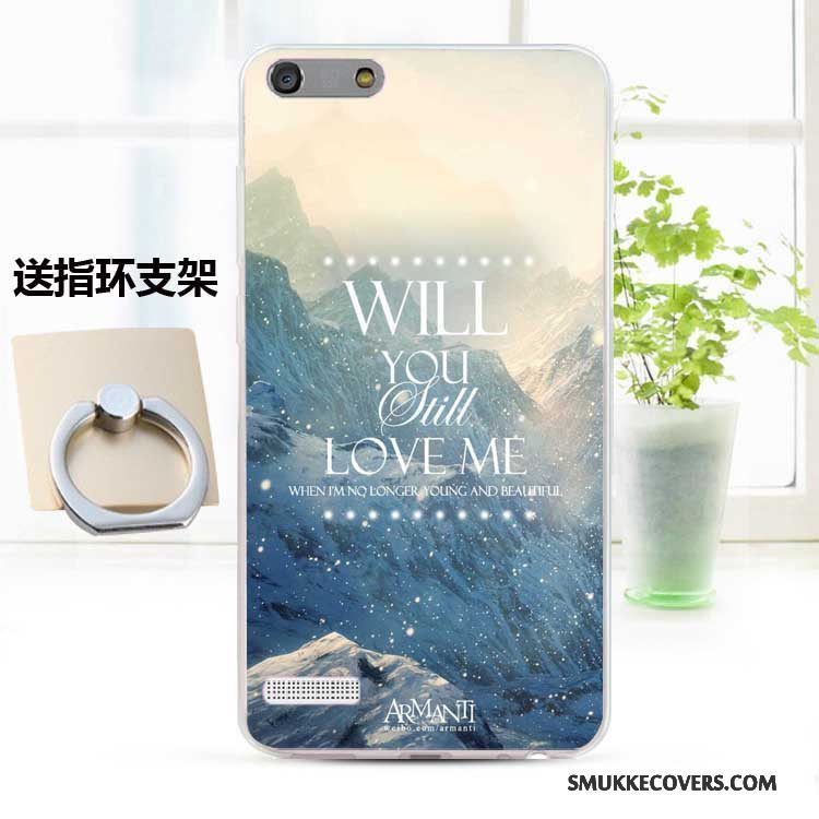 Etui Huawei Ascend G6 Blød Blå Anti-fald, Cover Huawei Ascend G6 Silikone Telefonaf Personlighed