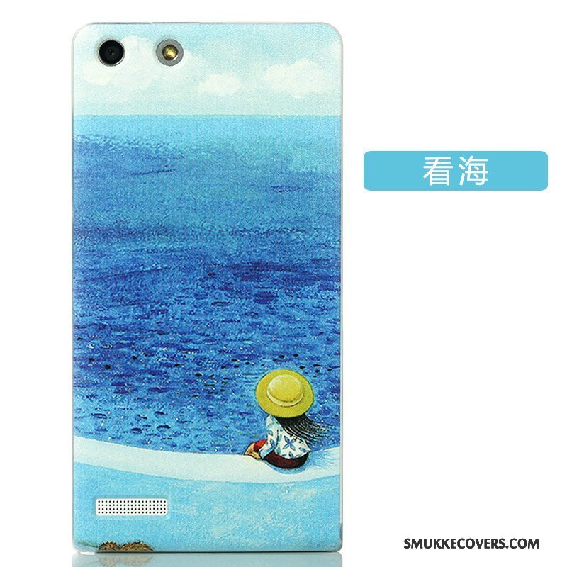 Etui Huawei Ascend G6 Cartoon Lyserød Tynd, Cover Huawei Ascend G6 Kreativ Af Personlighed Telefon