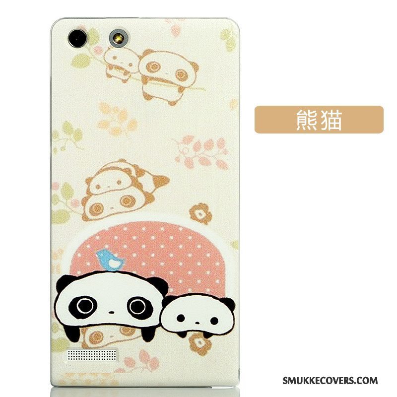 Etui Huawei Ascend G6 Cartoon Lyserød Tynd, Cover Huawei Ascend G6 Kreativ Af Personlighed Telefon