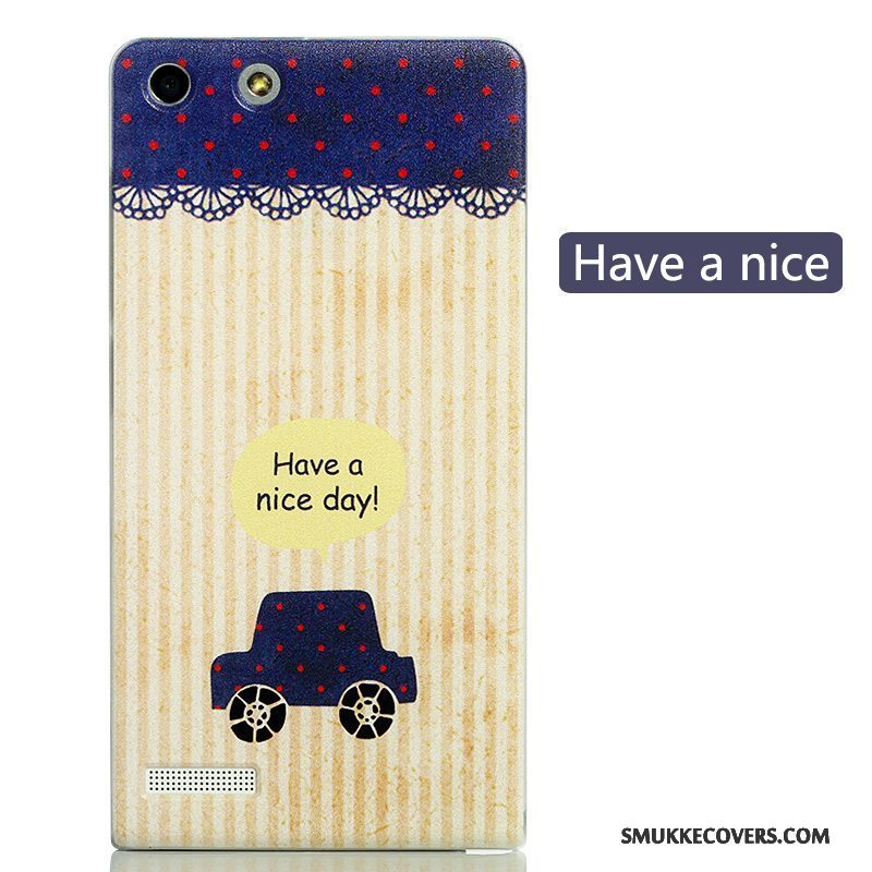 Etui Huawei Ascend G6 Cartoon Lyserød Tynd, Cover Huawei Ascend G6 Kreativ Af Personlighed Telefon