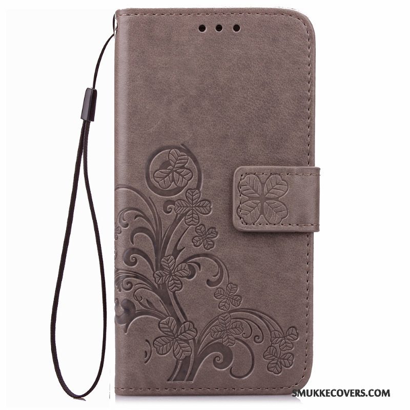 Etui Huawei Ascend G6 Læder Trend Anti-fald, Cover Huawei Ascend G6 Folio Rød Telefon