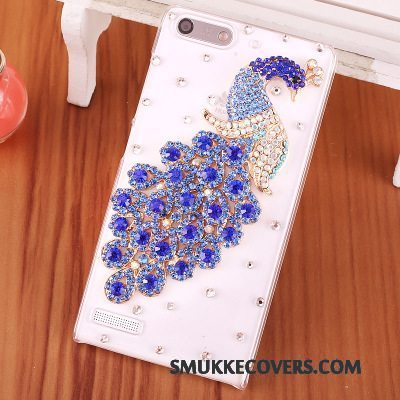 Etui Huawei Ascend G6 Strass Telefonblå, Cover Huawei Ascend G6 Beskyttelse