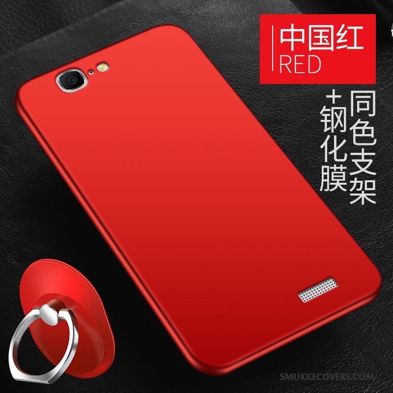 Etui Huawei Ascend G7 Beskyttelse Nubuck Rød, Cover Huawei Ascend G7 Blød Simple Telefon