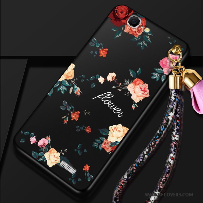 Etui Huawei Ascend G7 Beskyttelse Telefonhængende Ornamenter, Cover Huawei Ascend G7 Tasker Rød Sort