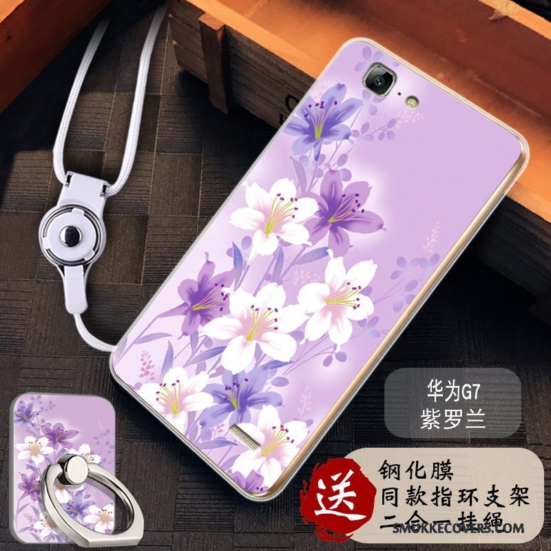 Etui Huawei Ascend G7 Blød Lyserød Telefon, Cover Huawei Ascend G7 Tasker Anti-fald