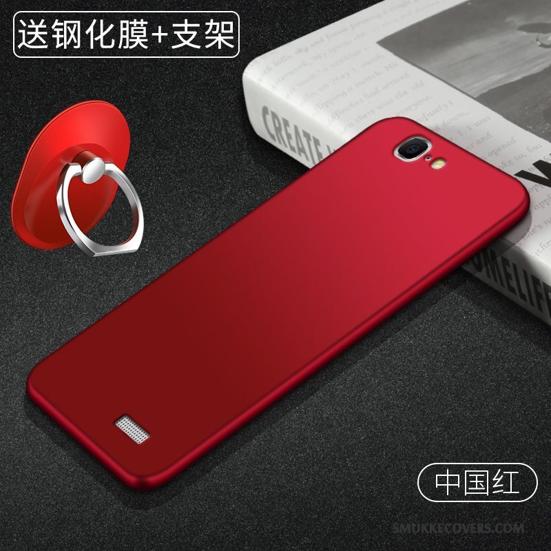 Etui Huawei Ascend G7 Blød Telefonlet Tynd, Cover Huawei Ascend G7 Silikone Rød Simple
