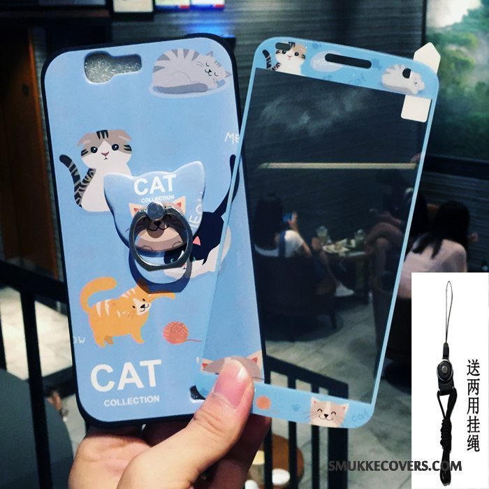 Etui Huawei Ascend G7 Blød Telefonlyseblå, Cover Huawei Ascend G7 Cartoon Smuk