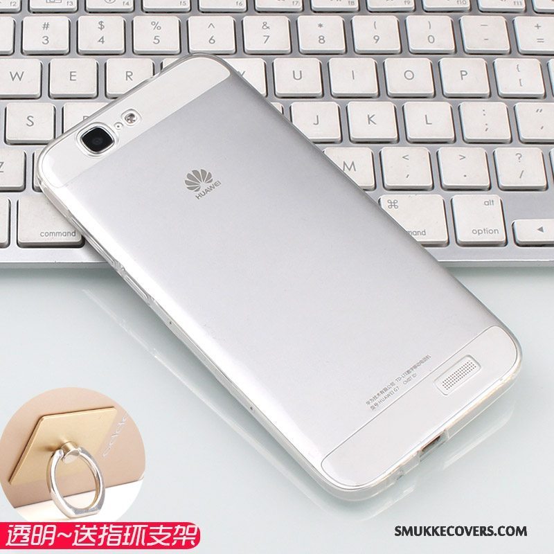 Etui Huawei Ascend G7 Blød Telefonstor, Cover Huawei Ascend G7 Silikone Anti-fald Gennemsigtig