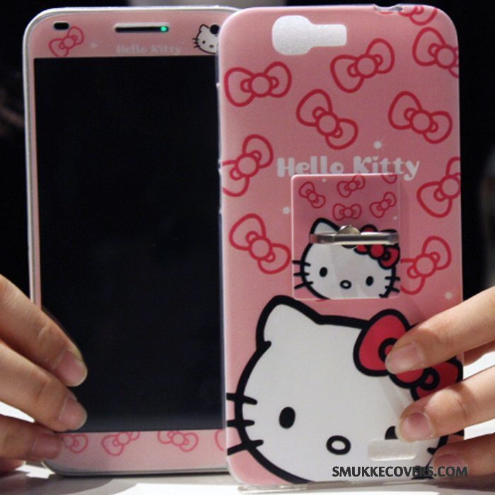 Etui Huawei Ascend G7 Cartoon Gul Anti-fald, Cover Huawei Ascend G7 Blød Telefon