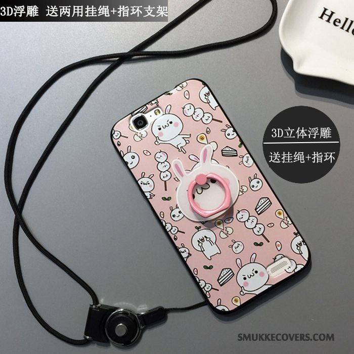 Etui Huawei Ascend G7 Cartoon Hvid Trend, Cover Huawei Ascend G7 Blød Telefonsmuk