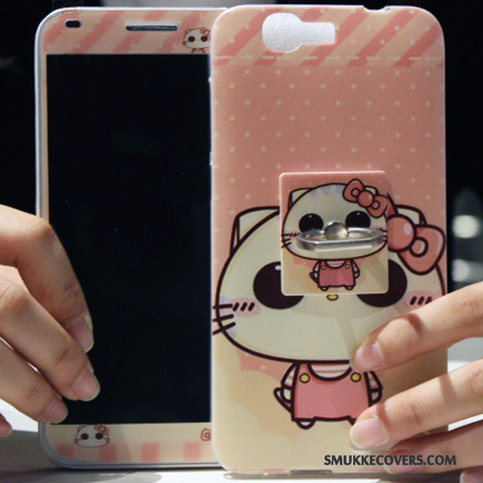 Etui Huawei Ascend G7 Farve Hærdning Høj, Cover Huawei Ascend G7 Cartoon Rød Skærmbeskyttelse