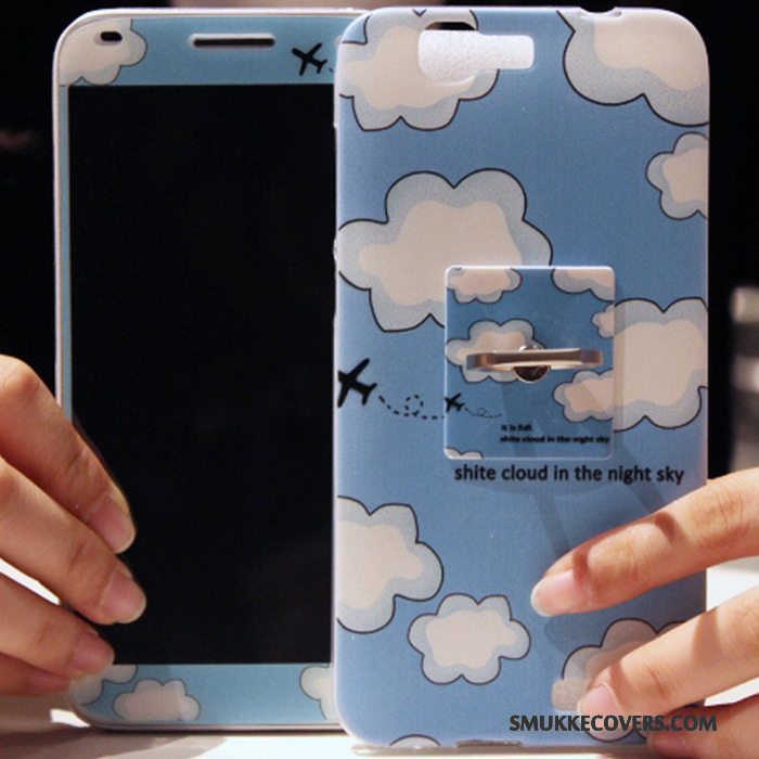 Etui Huawei Ascend G7 Farve Hærdning Høj, Cover Huawei Ascend G7 Cartoon Rød Skærmbeskyttelse