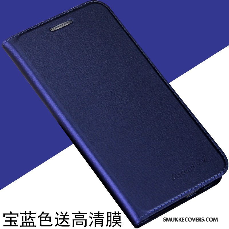 Etui Huawei Ascend G7 Folio Anti-fald Telefon, Cover Huawei Ascend G7 Læder