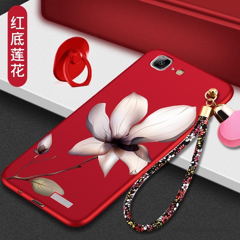 Etui Huawei Ascend G7 Kreativ Trend Nubuck, Cover Huawei Ascend G7 Blød Anti-fald Rød
