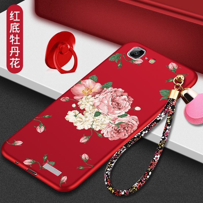 Etui Huawei Ascend G7 Kreativ Trend Nubuck, Cover Huawei Ascend G7 Blød Anti-fald Rød