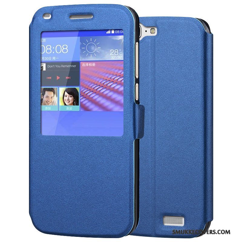 Etui Huawei Ascend G7 Læder Telefonlyserød, Cover Huawei Ascend G7 Beskyttelse