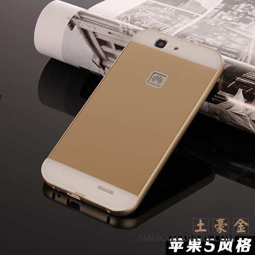 Etui Huawei Ascend G7 Metal Telefonramme, Cover Huawei Ascend G7 Beskyttelse Bagdæksel Anti-fald