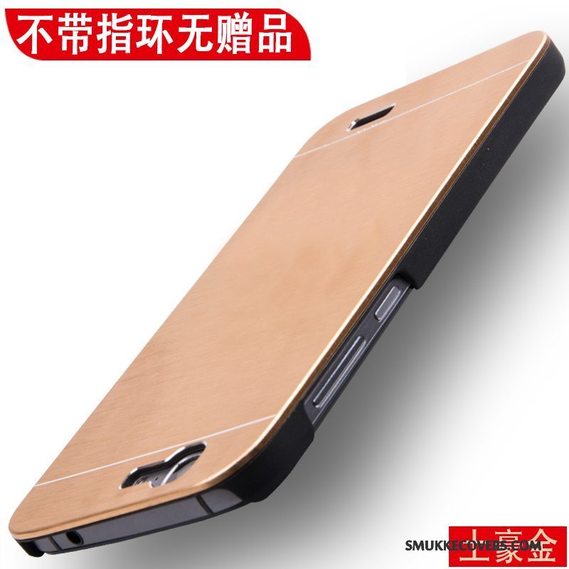 Etui Huawei Ascend G7 Metal Trend Hård, Cover Huawei Ascend G7 Beskyttelse Guld Nubuck