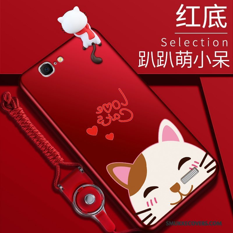 Etui Huawei Ascend G7 Silikone Anti-fald Af Personlighed, Cover Huawei Ascend G7 Beskyttelse Rød Hængende Ornamenter