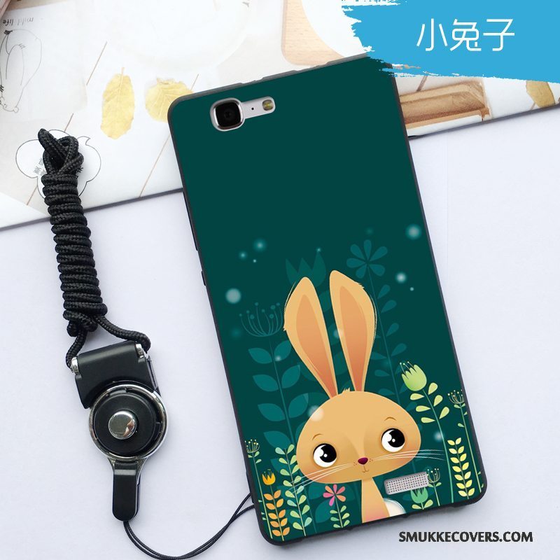 Etui Huawei Ascend G7 Silikone Hængende Ornamenter Telefon, Cover Huawei Ascend G7 Cartoon Lyse Grøn