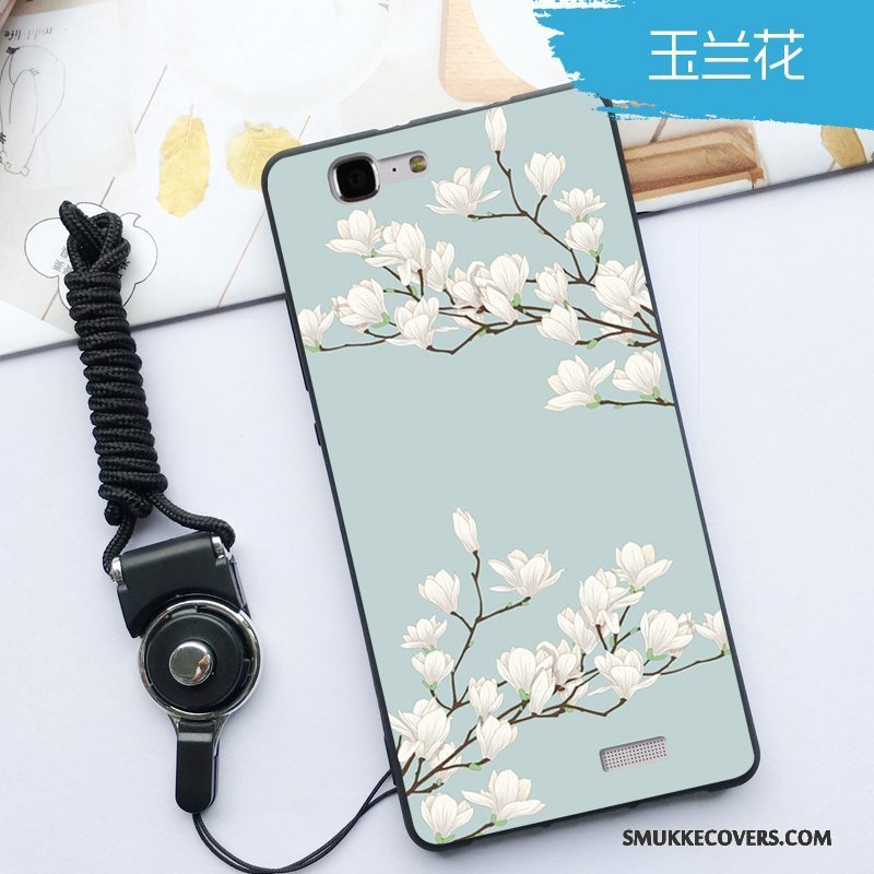 Etui Huawei Ascend G7 Silikone Hængende Ornamenter Telefon, Cover Huawei Ascend G7 Cartoon Lyse Grøn