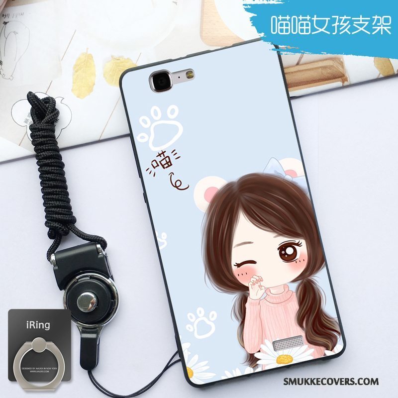 Etui Huawei Ascend G7 Silikone Hængende Ornamenter Telefon, Cover Huawei Ascend G7 Cartoon Lyse Grøn