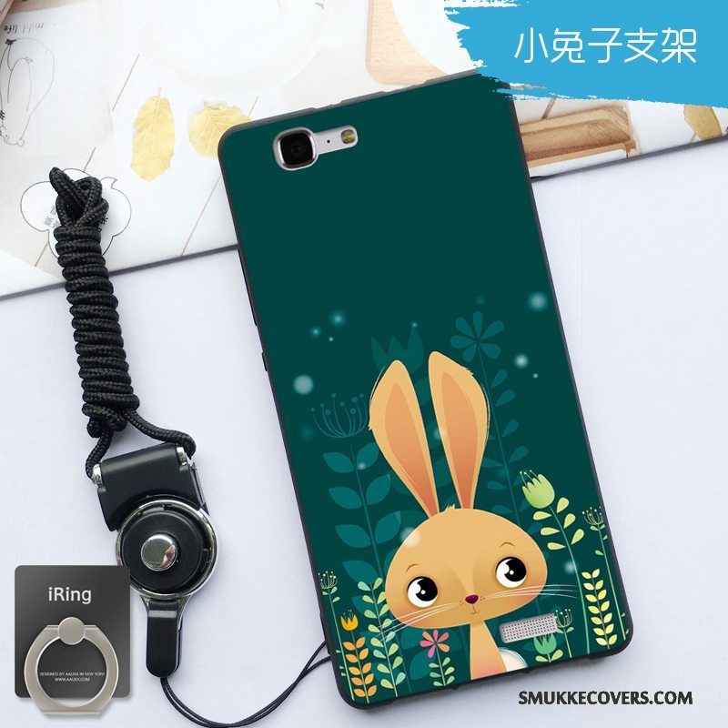 Etui Huawei Ascend G7 Silikone Hængende Ornamenter Telefon, Cover Huawei Ascend G7 Cartoon Lyse Grøn